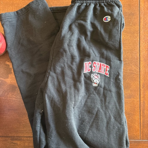 Champion Black Joggers with NC State Design - Picture 1 of 2